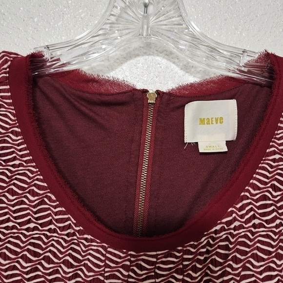 anthropologie Maeve pleating details raw hem shear details size small - Picture 5 of 16